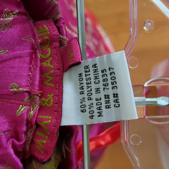 18M Mimi & Maggie Pink Red Gold Pants Shiny Dragonfly Drawstring Bottoms - Picture 11 of 12